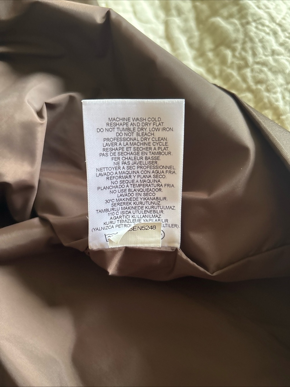 NWT Tibi Eco Nylon Midi Trouser Skirt Brown Size 00 - Picture 15 of 16